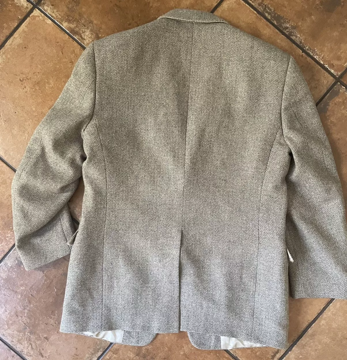 Burberry Blazers Burberry Herringbone Wool Jacket Brown