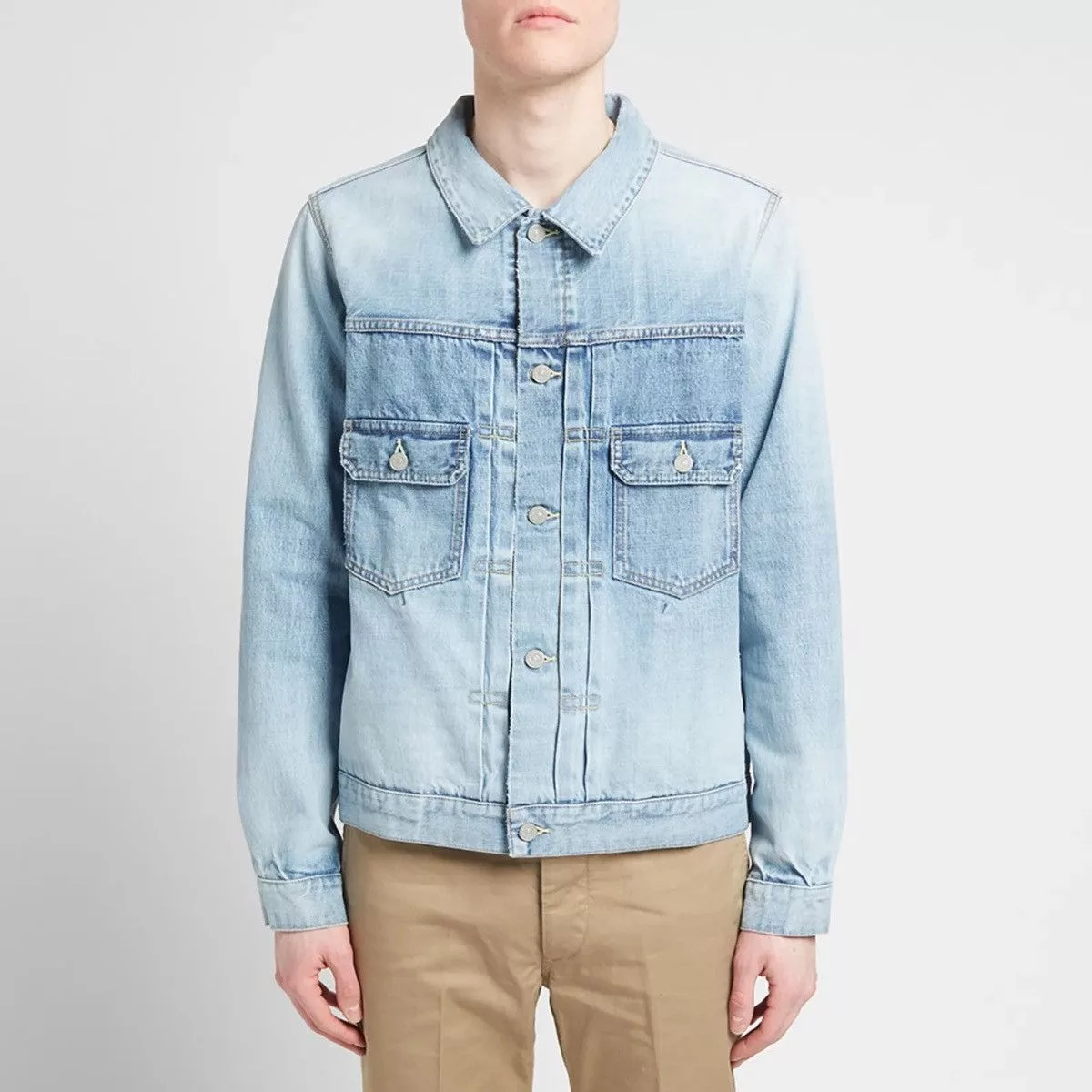 Visvim Denim Jackets Visvim Sz2 19SS 101 Social Sculpture Distressed Denim Jacket Blue