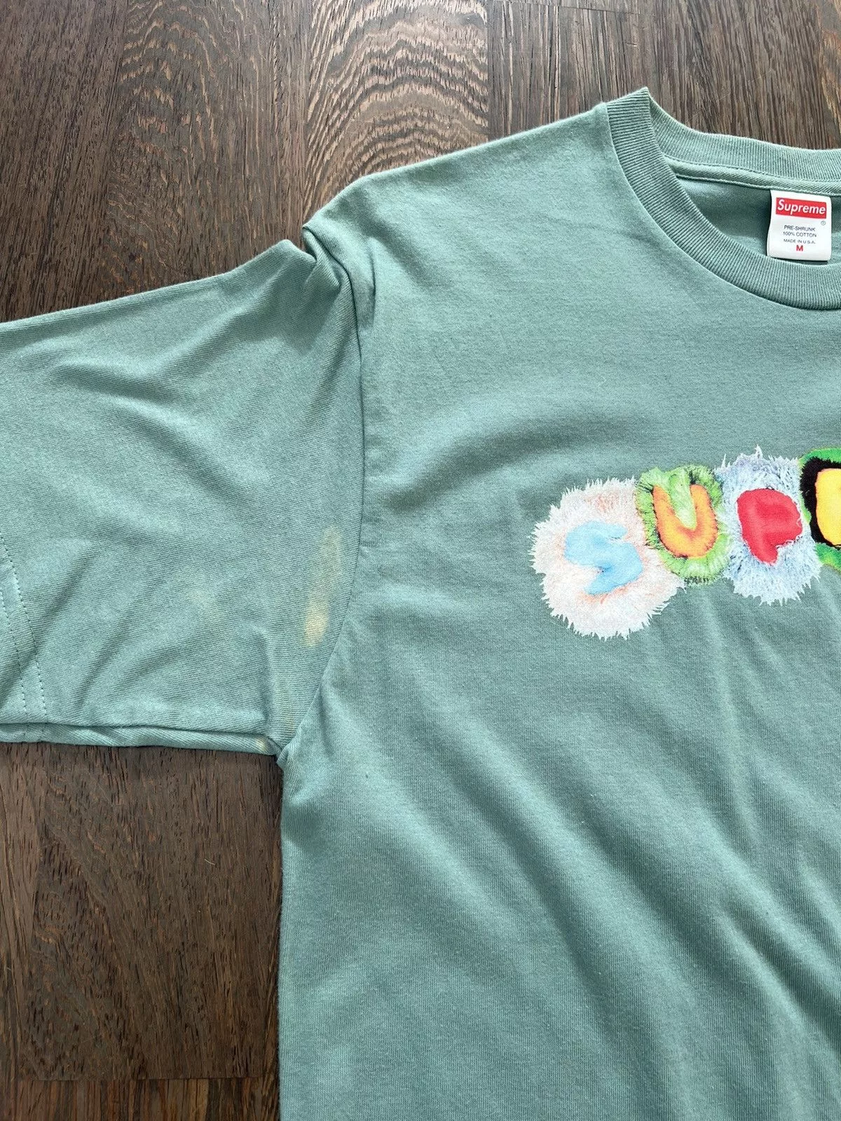 Supreme Short Sleeve T Shirts Supreme Pillows Tee Blue