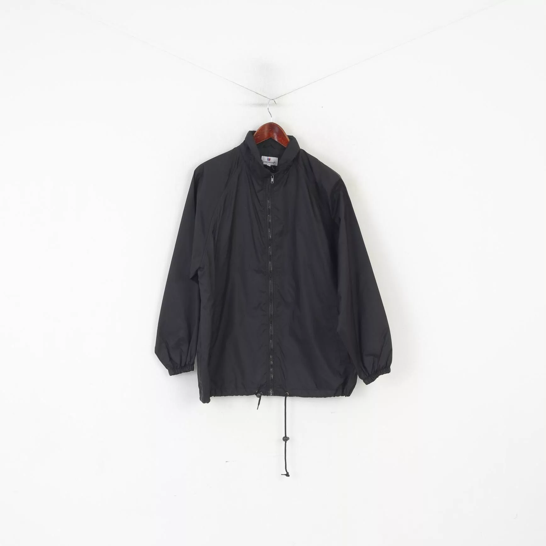 Other Light Jackets Other Jingham Men S Jacket Black Nylon Waterproof Top Vtg 5922
