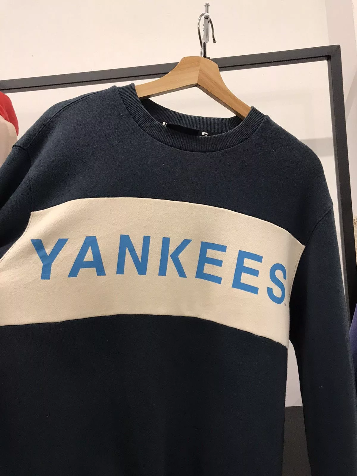 MLB Sweatshirts Hoodies MLB × Vintage Yankees MLB bold Logo Blue