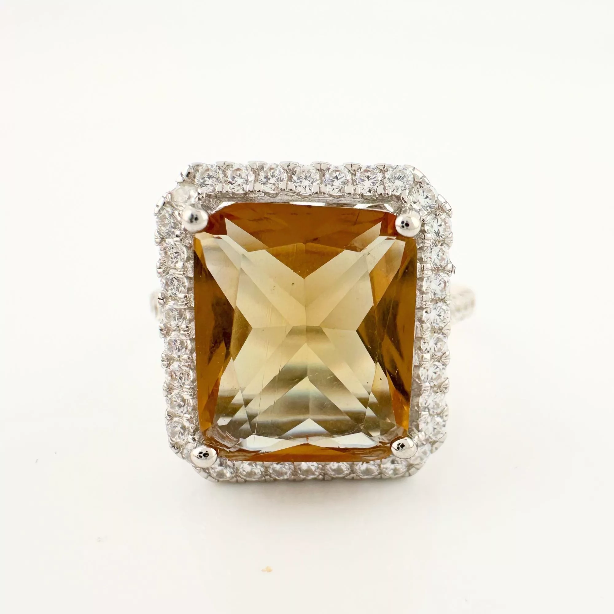 Other Rings Other Elegant Emerald Cut Lab Created Sultanite Ring - Beautiful Silver