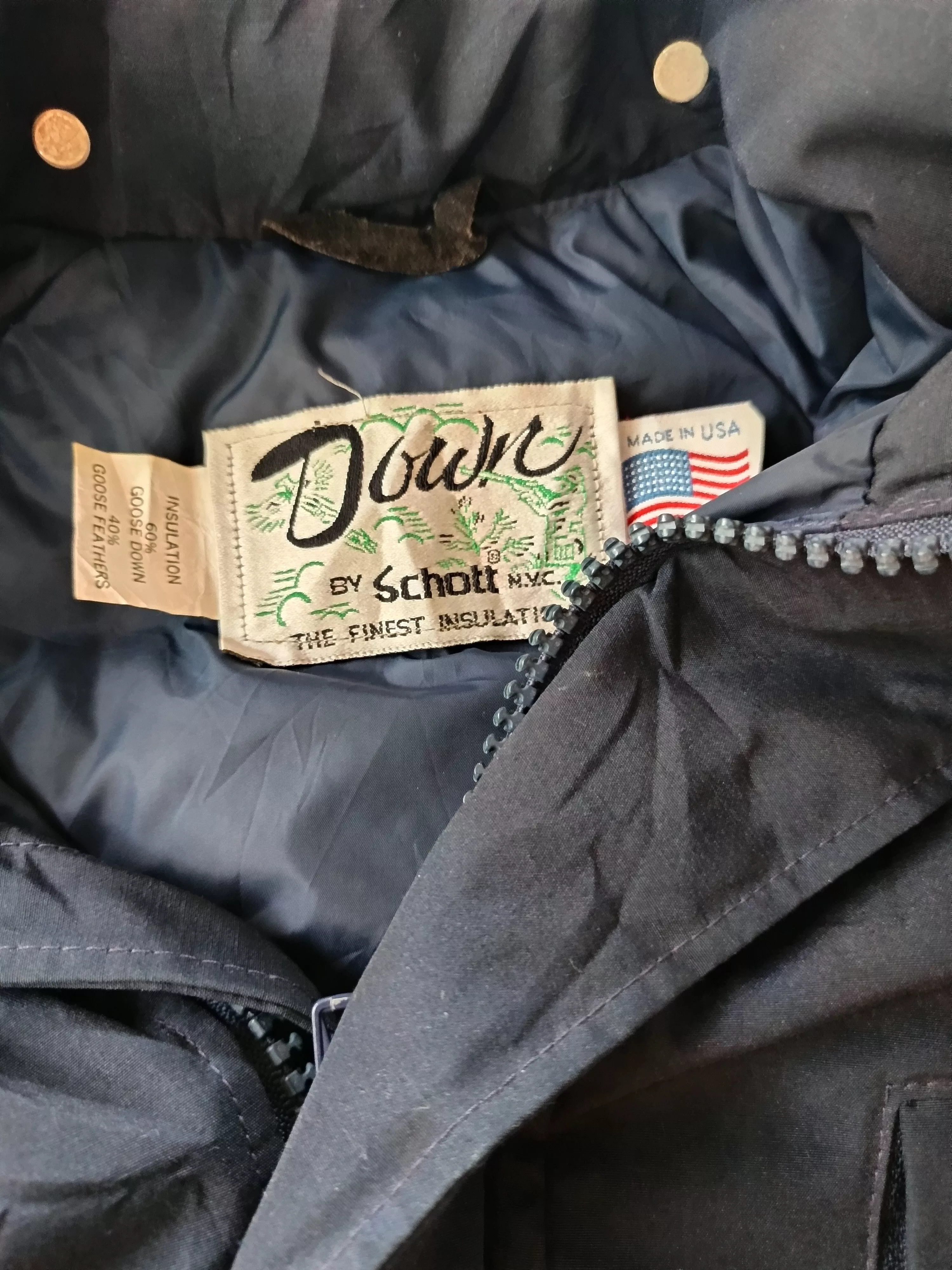 Schott Bombers Schott × Vintage Vintage down jacket Black