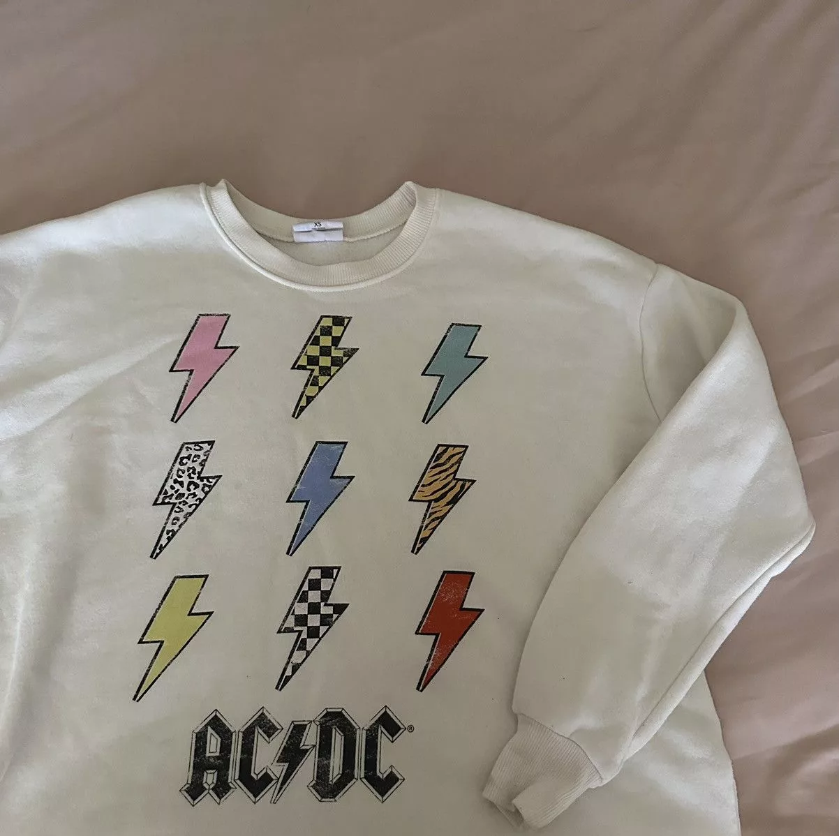 Other Sweaters Other Oversized AC/DC Graphic Band Sweatshirt White