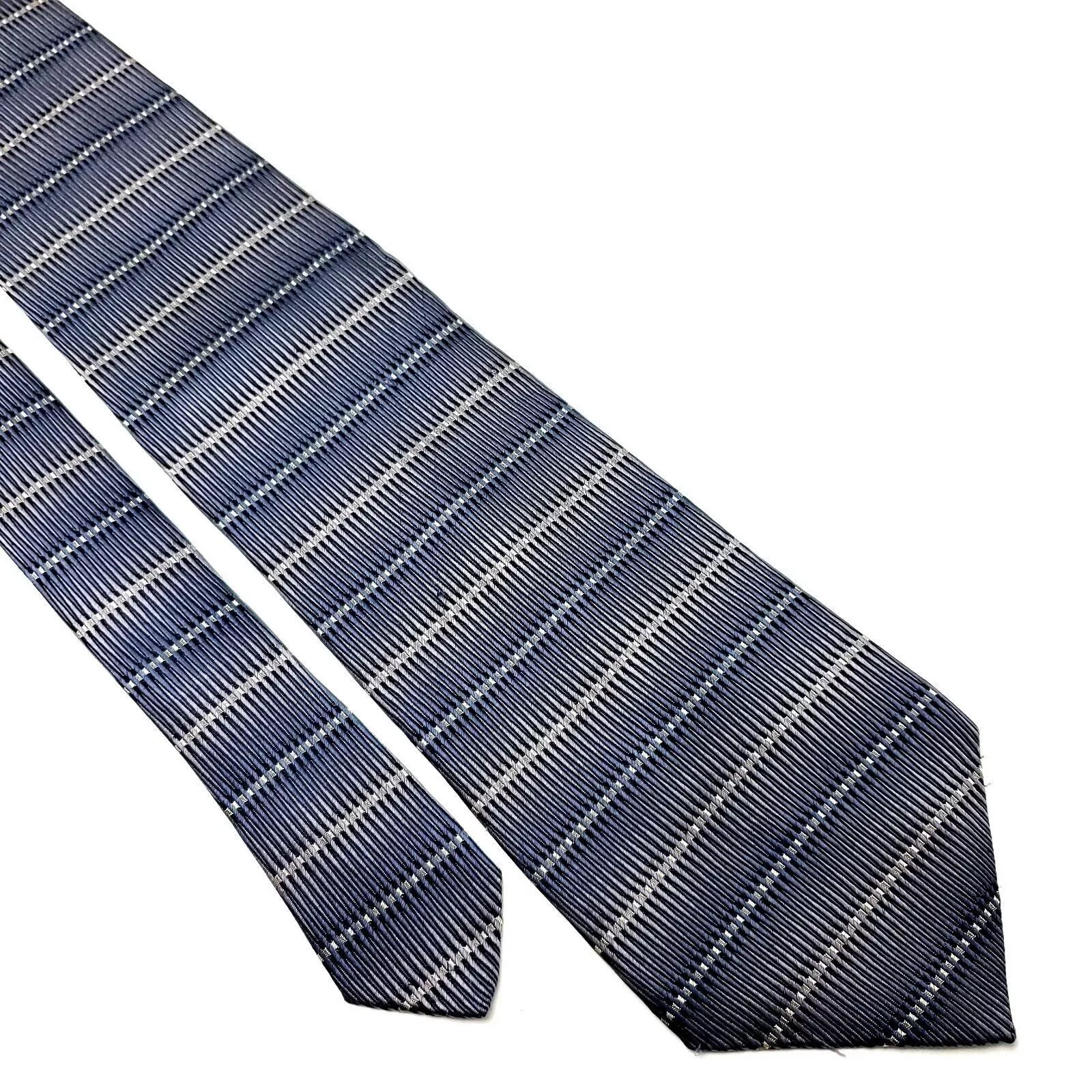 Murano Ties Pocketsquares Murano Silk Tie Woven Blue Beige Wide
