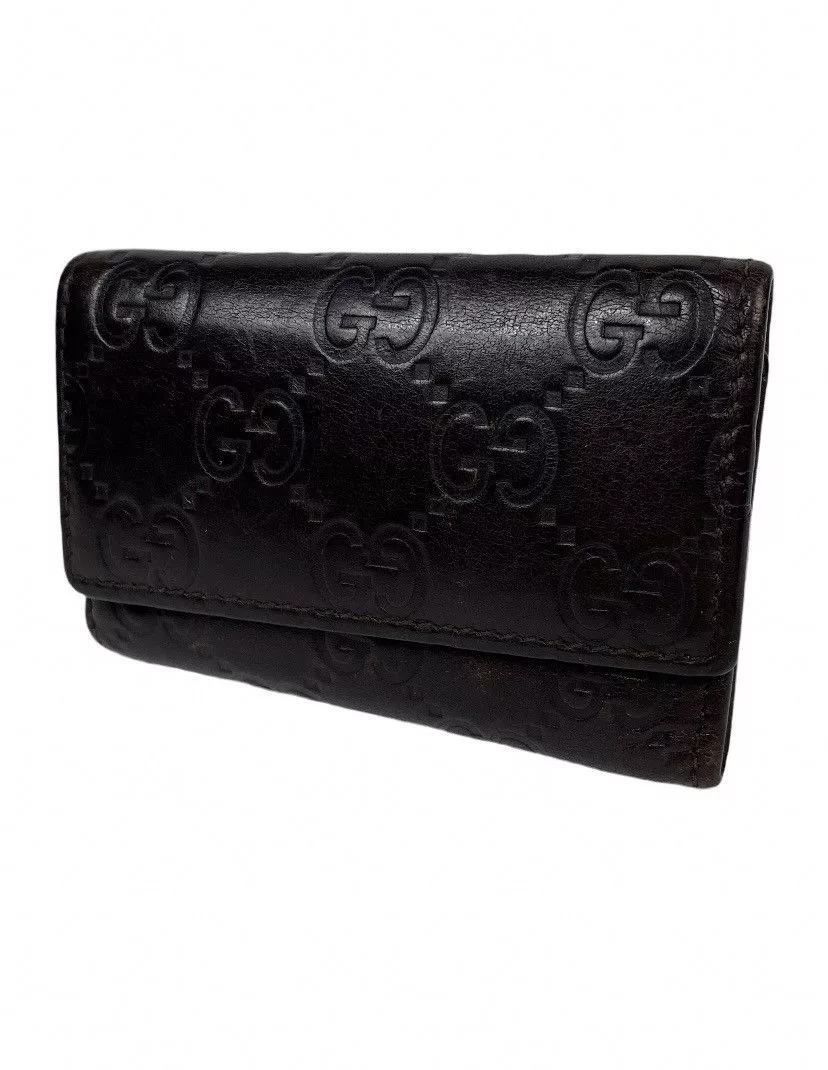Gucci Wallets Gucci GG Guccissima leather key holder Brown