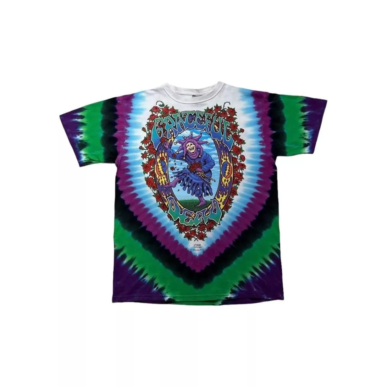 Grateful Dead Short Sleeve T Shirts Grateful Dead × Liquid Blue × Vintage Vintage Grateful Dead The Endless Tour Seasons Tie-Dye T-Shi Green