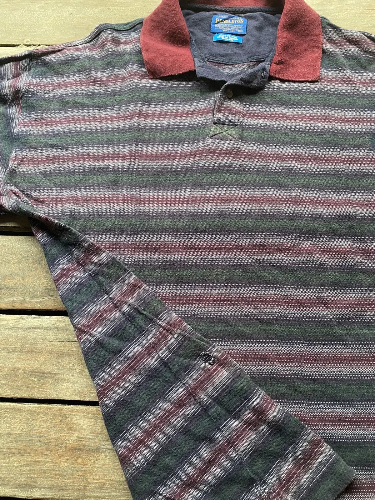 Pendleton Polos Pendleton × Vintage Pendleton Polo Shirt Mens Red