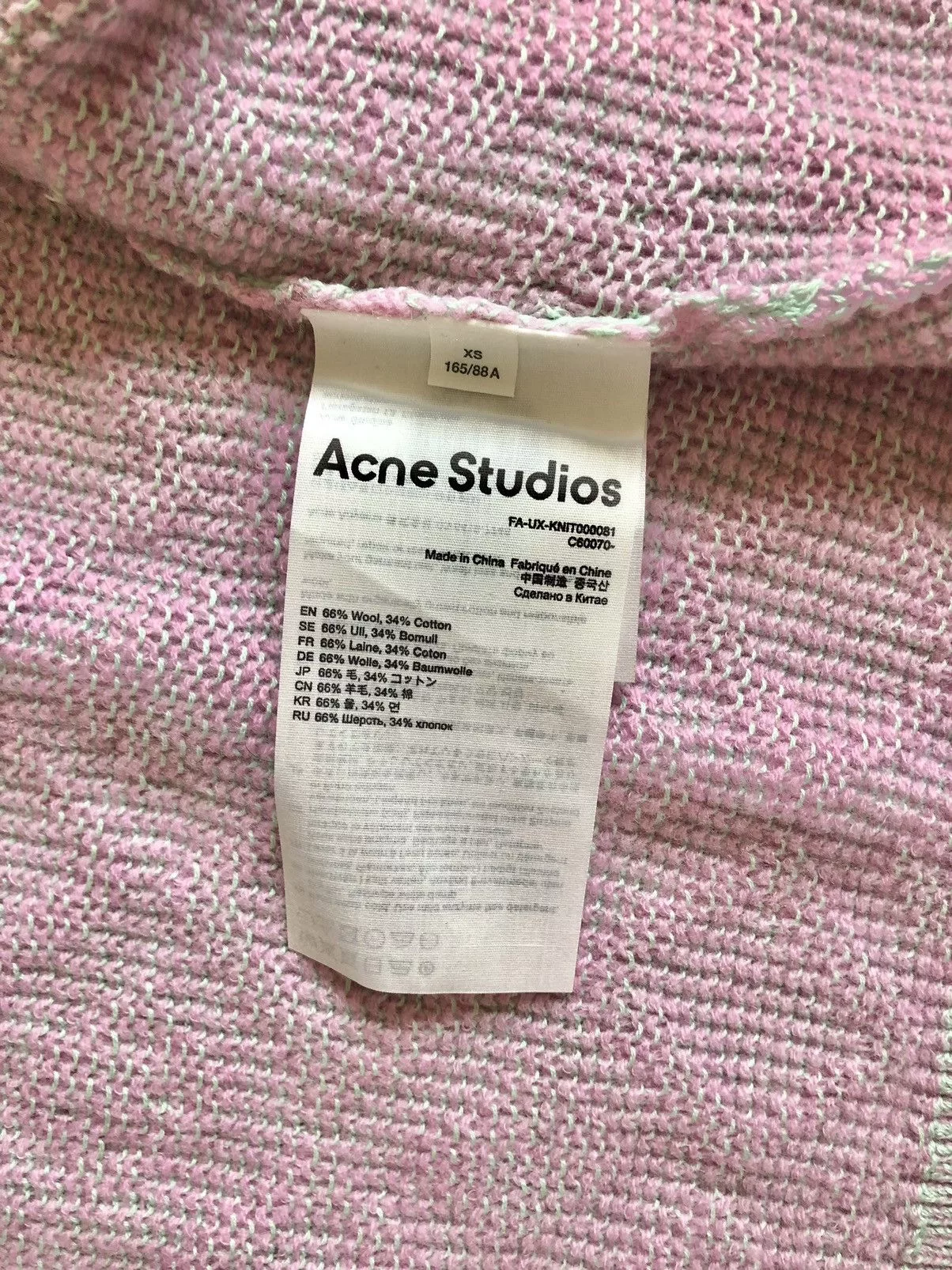 Acne Studios Sweaters Knitwear Acne Studios Pink/Blue Cardigan