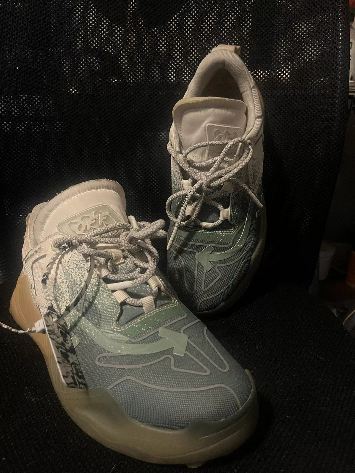Off-White Hi Top Sneakers Off-White Offwhite odsy-1000 'ombre cream green' RARE Multi