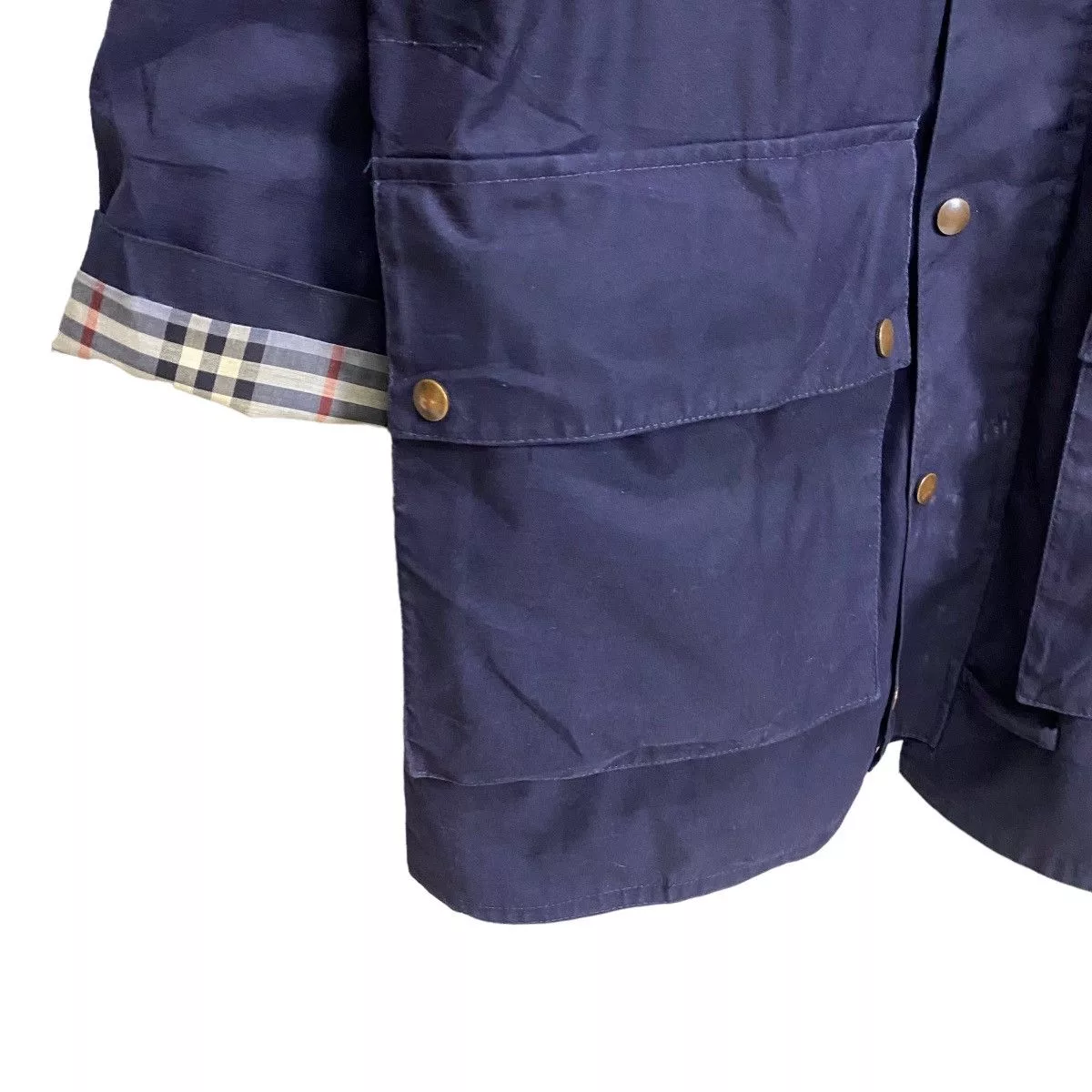 Designer Parkas Designer × Vintage Peter Storm downcoat 2way checkered Blue