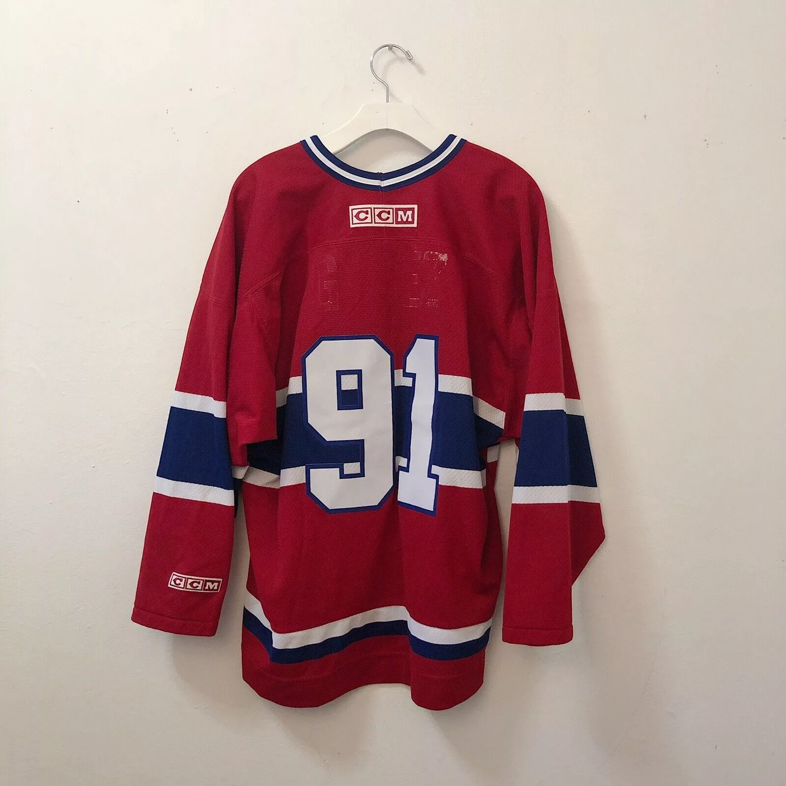 Ccm Jerseys 1990s Scott Gomez #91 CCM Montreal Canadiens Jersey VTG Sz L Red