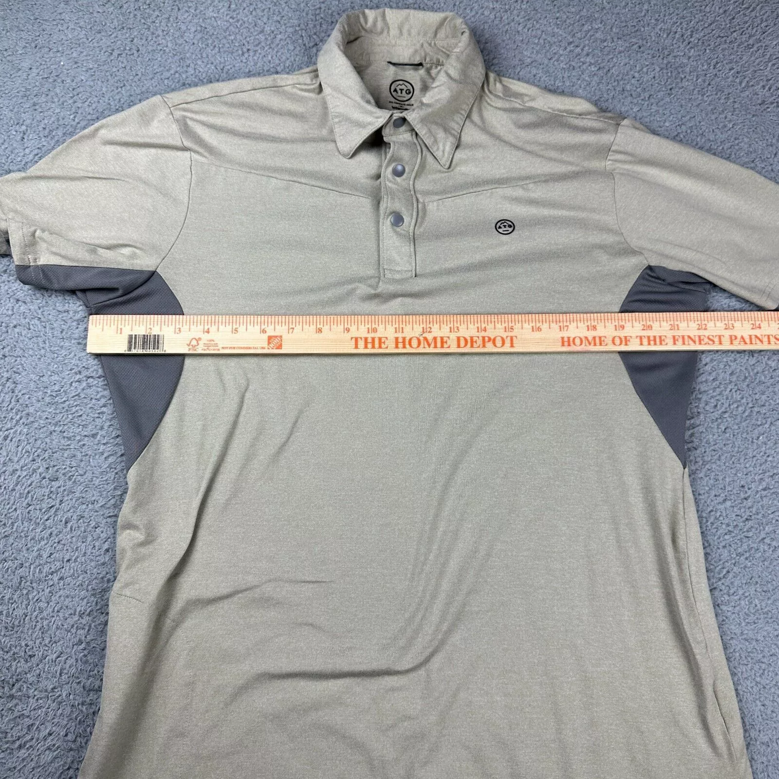Wrangler Short Sleeve T Shirts Wrangler ATG Regular Fit Adult Front Logo Casual Polo Shirt Beige