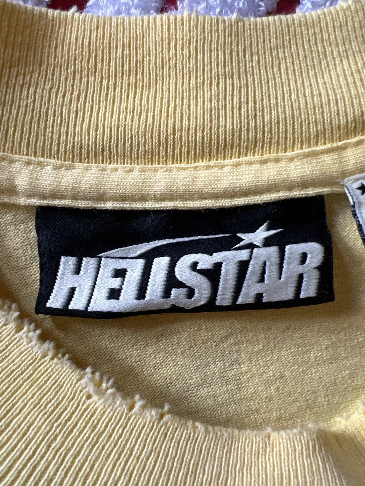 HELLSTAR Short Sleeve T Shirts HELLSTAR CRACKED Yellow