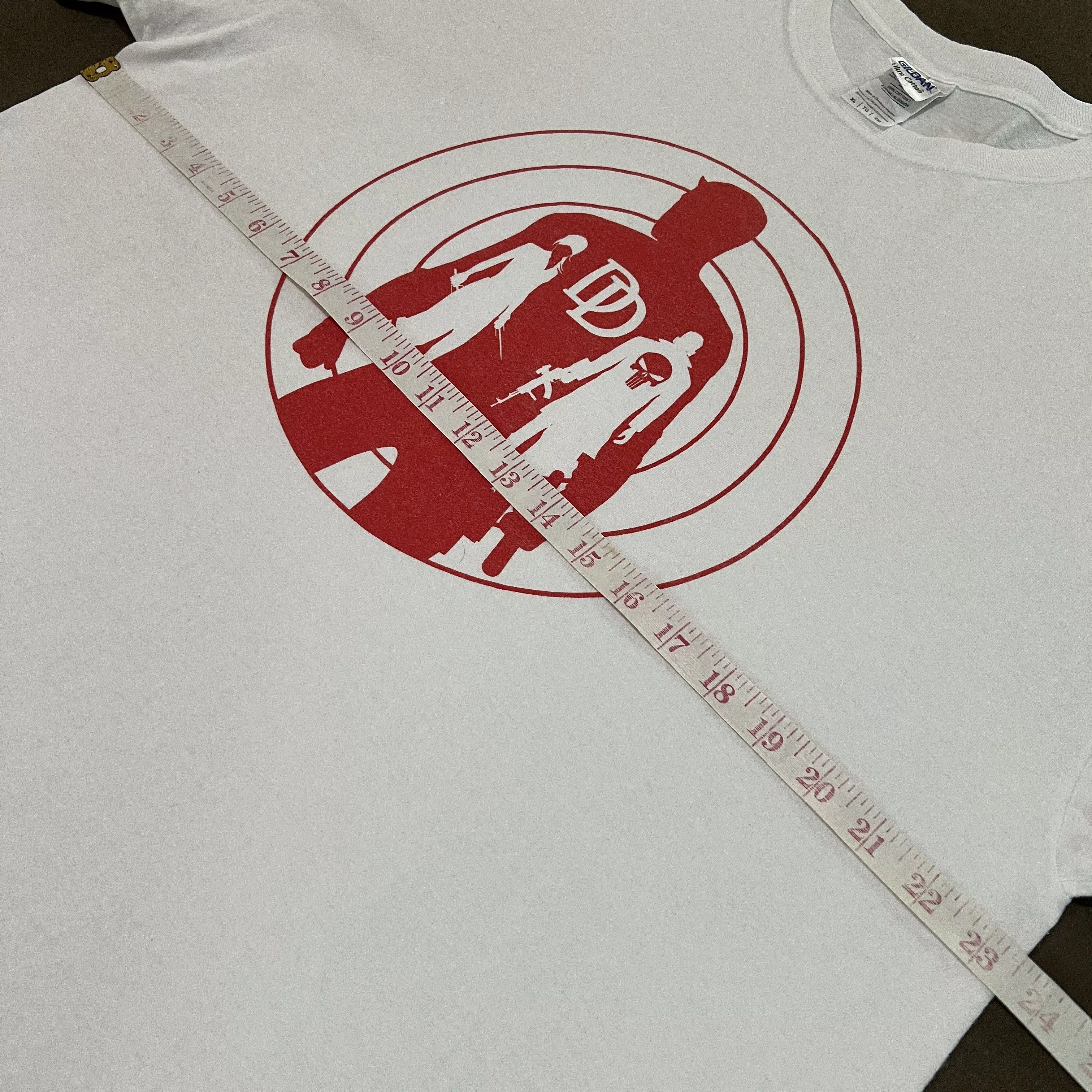 Marvel Comics Short Sleeve T Shirts Marvel Comics × Vintage Vintage Y2K Daredevil Movie Promo Tee XL Elektra punisher White