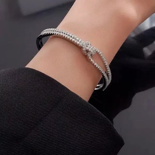 Designer Bracelets Designer × Jewelry Adjustable Shining Luxury Exquisite Geometric Bracelet Silver
