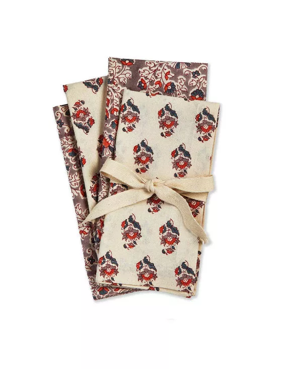 Jasmine Block Prnt Napkin S/4