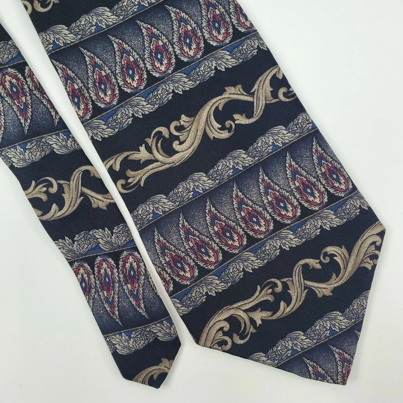 Henry Grethel Ties Pocketsquares Henry Grethel Black Wide Silk Tie Wide