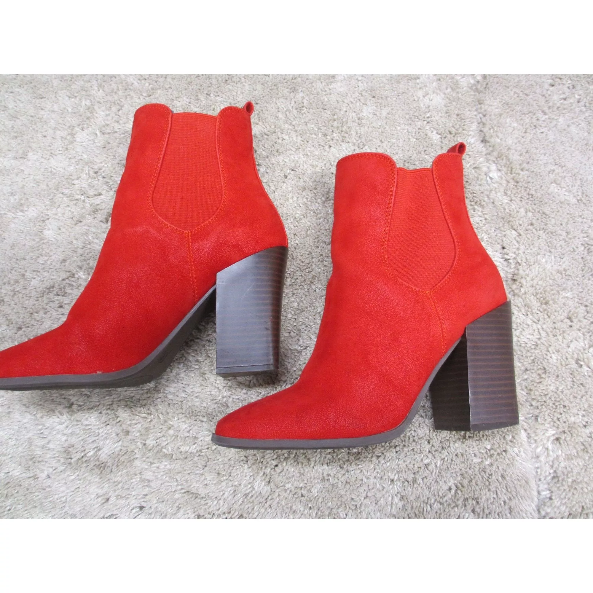 Other Boots Other JOURNEE COLLECTION WOMENS PULL ON RED ANKLE BOOTS 7
