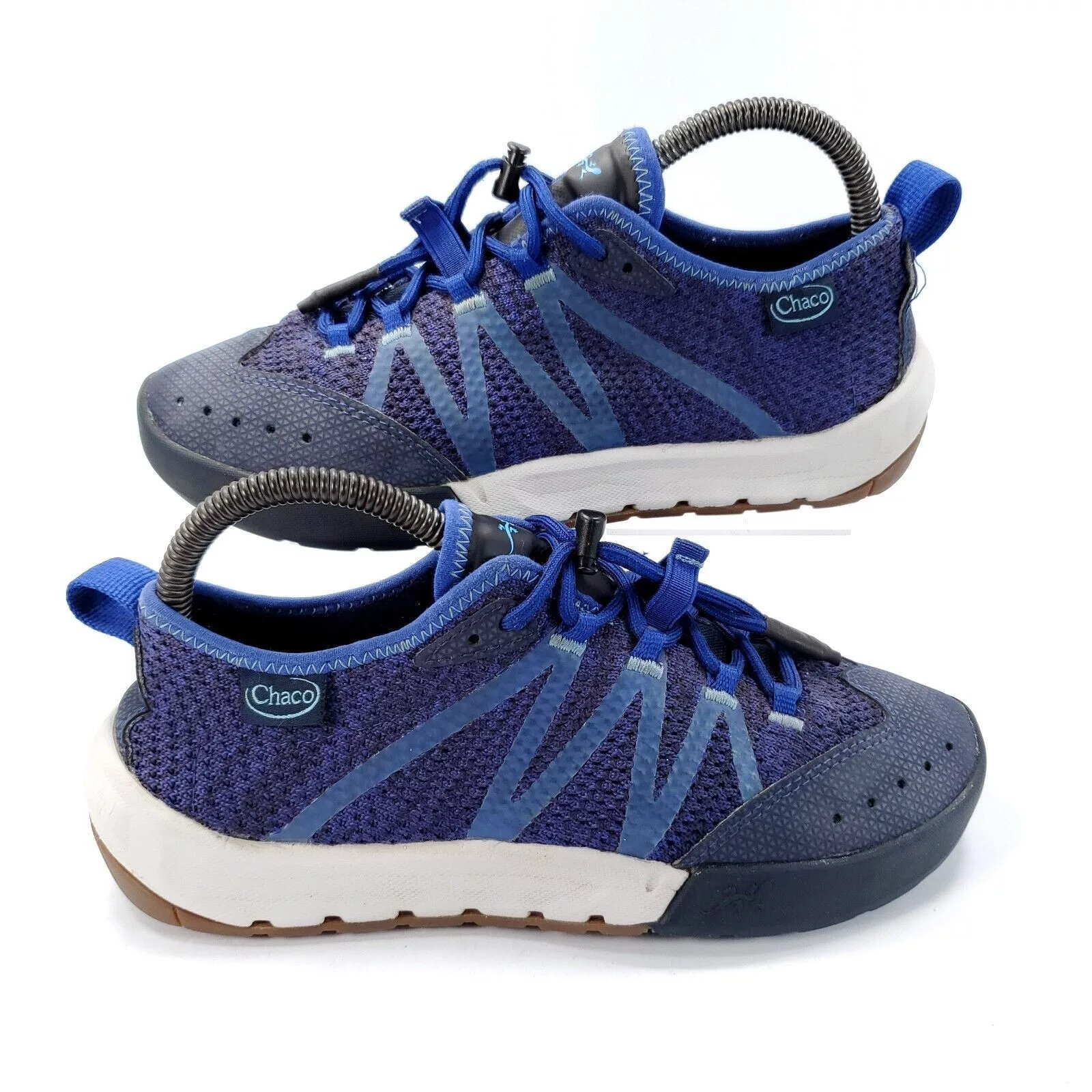 Chaco Slip Ons Chaco Athletic Drawstring Shoe Women Size 7 Blue White Brown