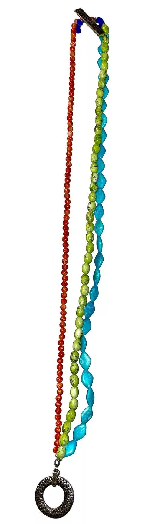 Vintage Necklaces Vintage Southwest Multi Strand Boho Necklace Blue