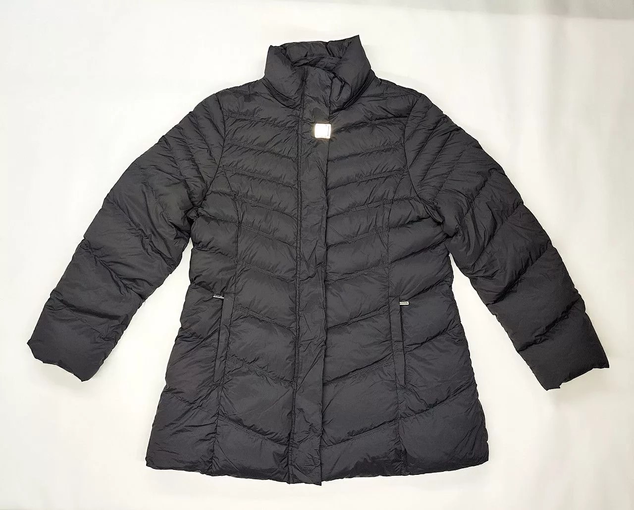 Balmain Down Jackets BALMAIN black puffer long jacket