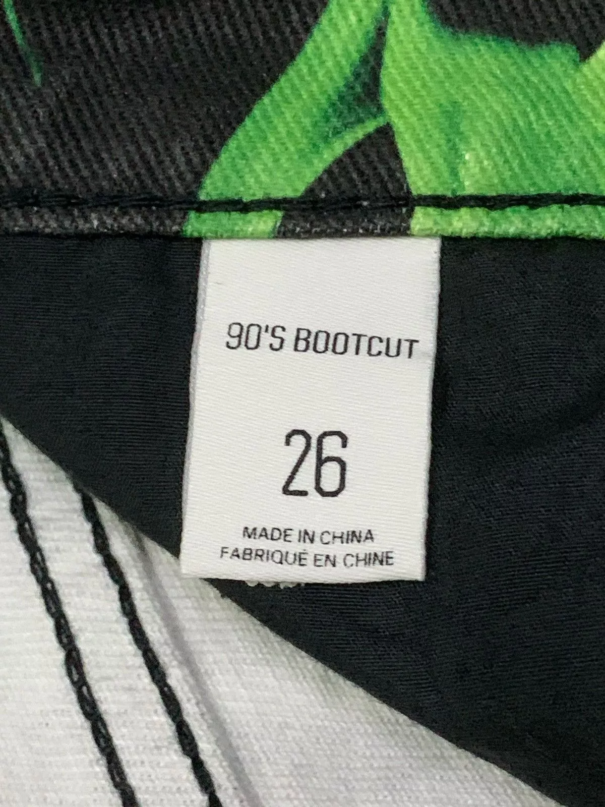 5351 POUR LES HOMMES Denim 5351 POUR LES HOMMES × Junya Watanabe BDG Green Flame Bootcut Flared Denim Pants Black
