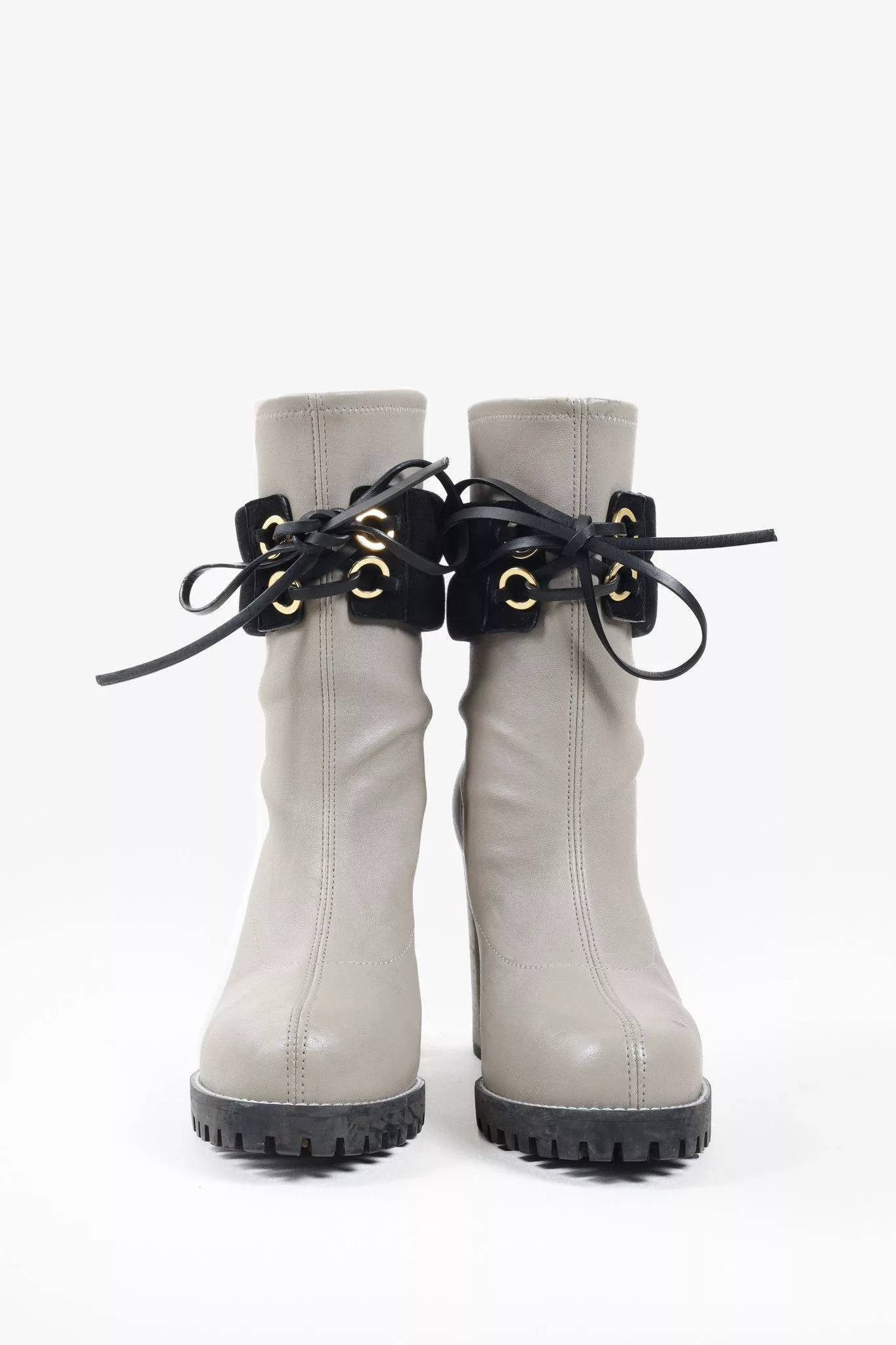 Stuart Weitzman Boots Stuart Weitzman Grey Block Heel Lug Boot Gray