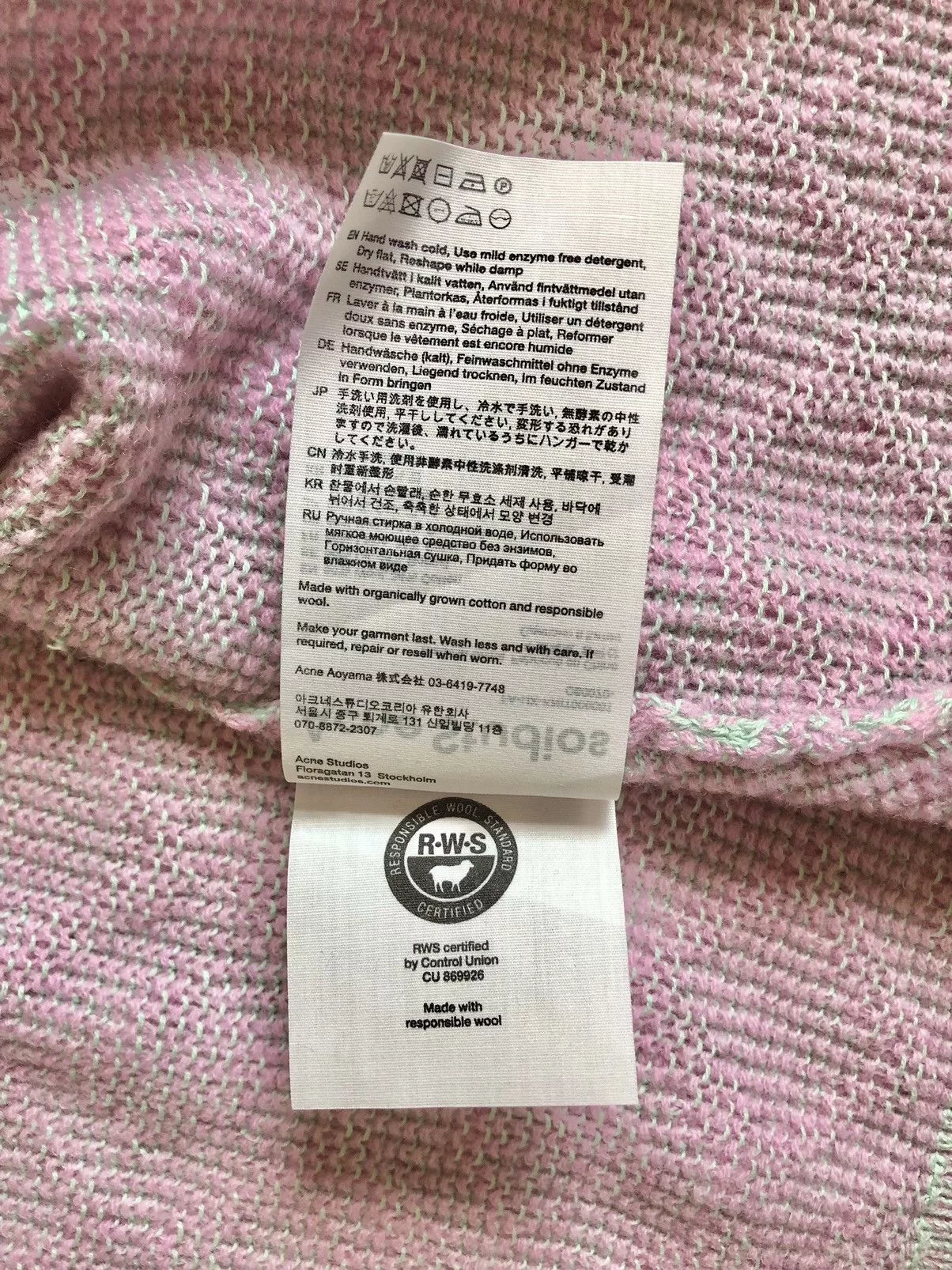Acne Studios Sweaters Knitwear Acne Studios Pink/Blue Cardigan