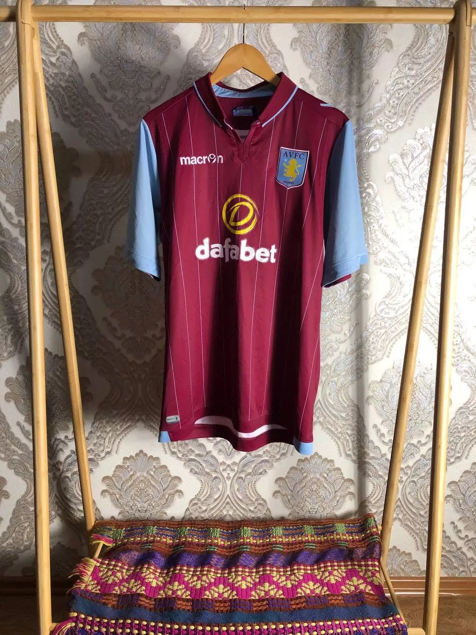Macron Jerseys Macron × Vintage VERY RARE MACRON FC ASTON VILLA ENGLAND SOCCER JERSEY RETRO Red Streetwear