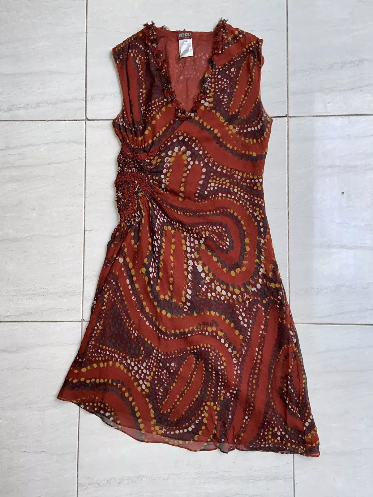 Kenzo Midi Dresses KENZO PARIS Patterned Midi Dress Red