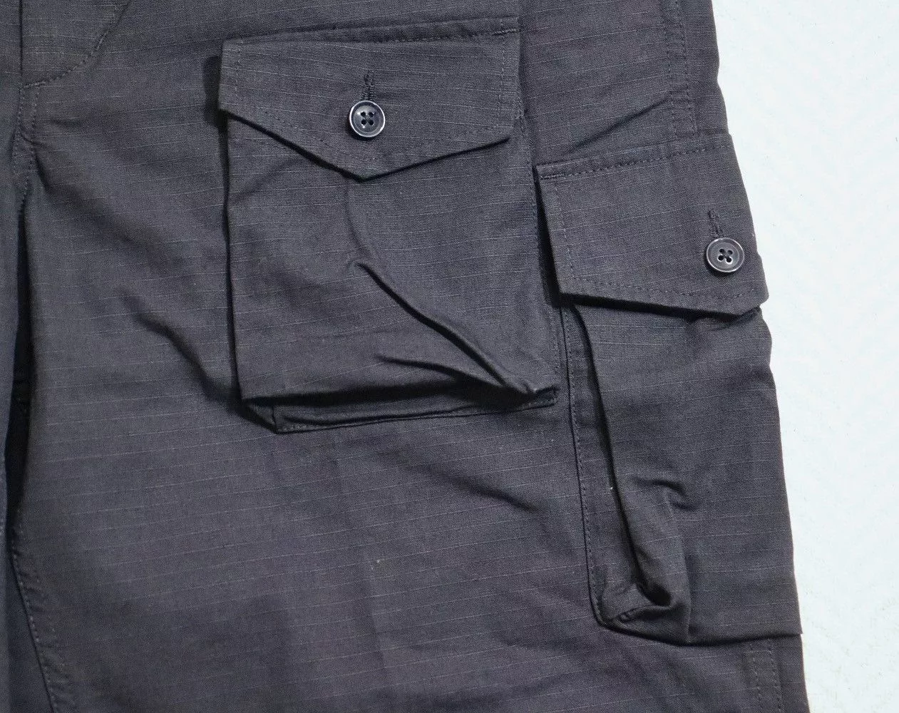 Engineered Garments Shorts Engineered Garments FA Pant Flight Shorts Blue