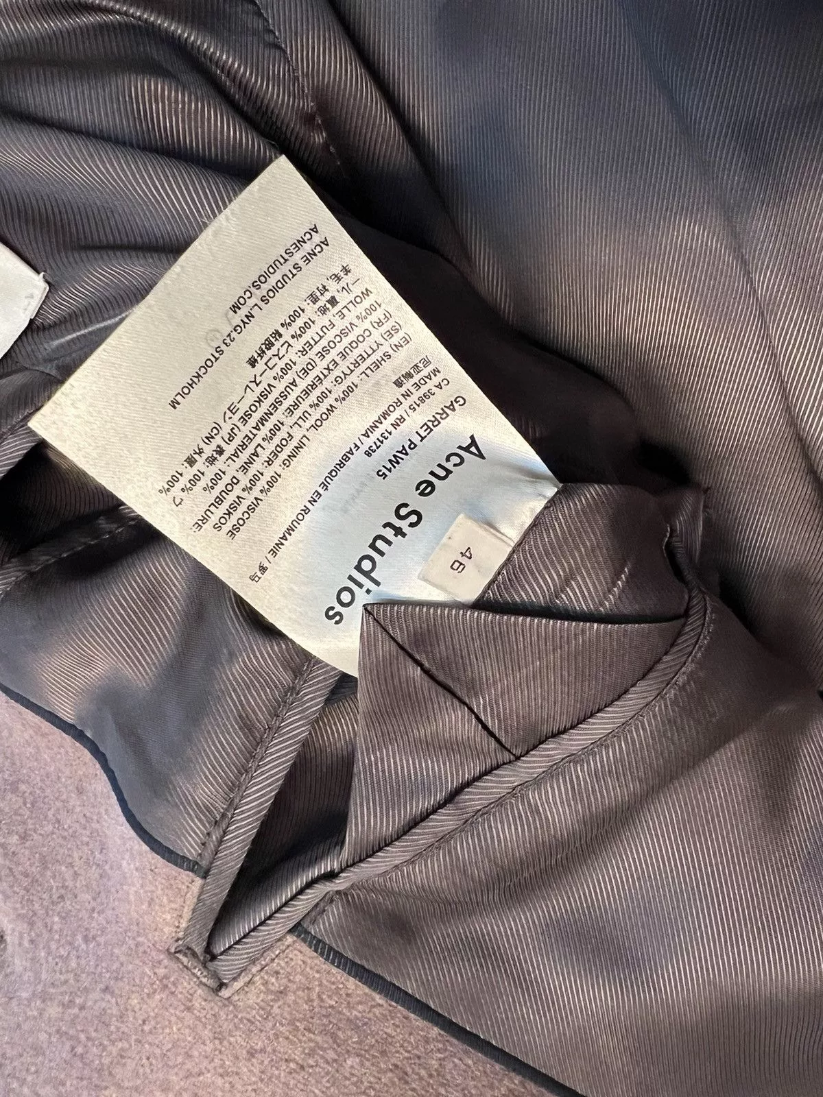 Acne Studios Heavy Coats Acne Studios winter pea coat Multi