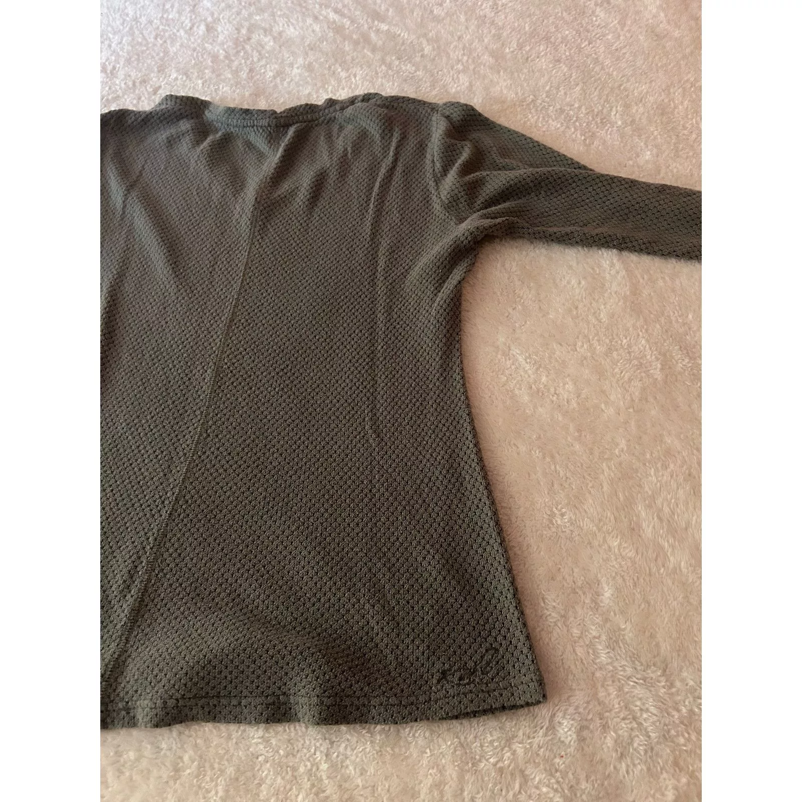 Kuhl Blouses Kuhl Dark Green Waffle Knit Long Sleeve Size M