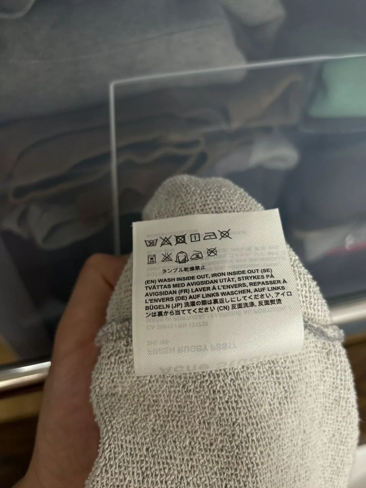 Acne Studios Sweatshirts Hoodies Acne Studios × Designer Acne Studios Finish Rugby PSS17 Vintage Sweatshirt Gray