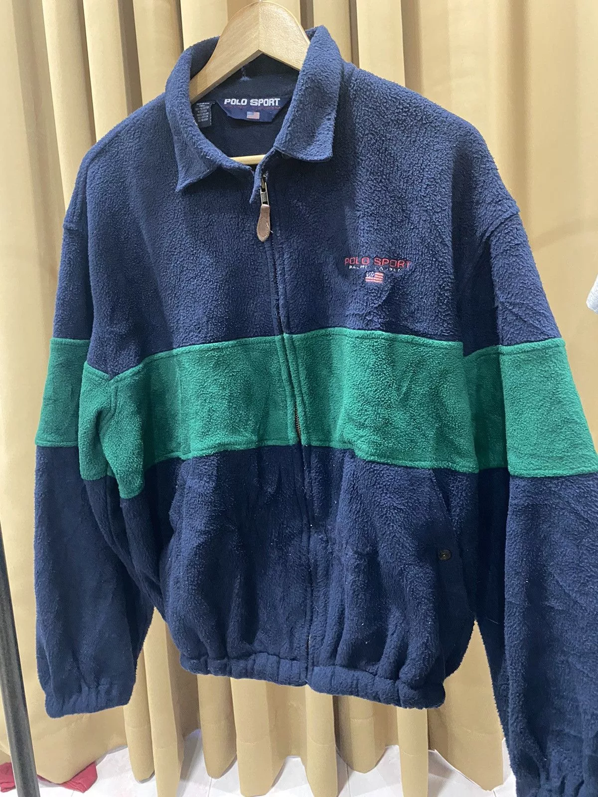 Polartec Light Jackets Polartec × Polo Ralph Lauren Vintage polo sport size L Mens Cropped Made in USA fleece Blue