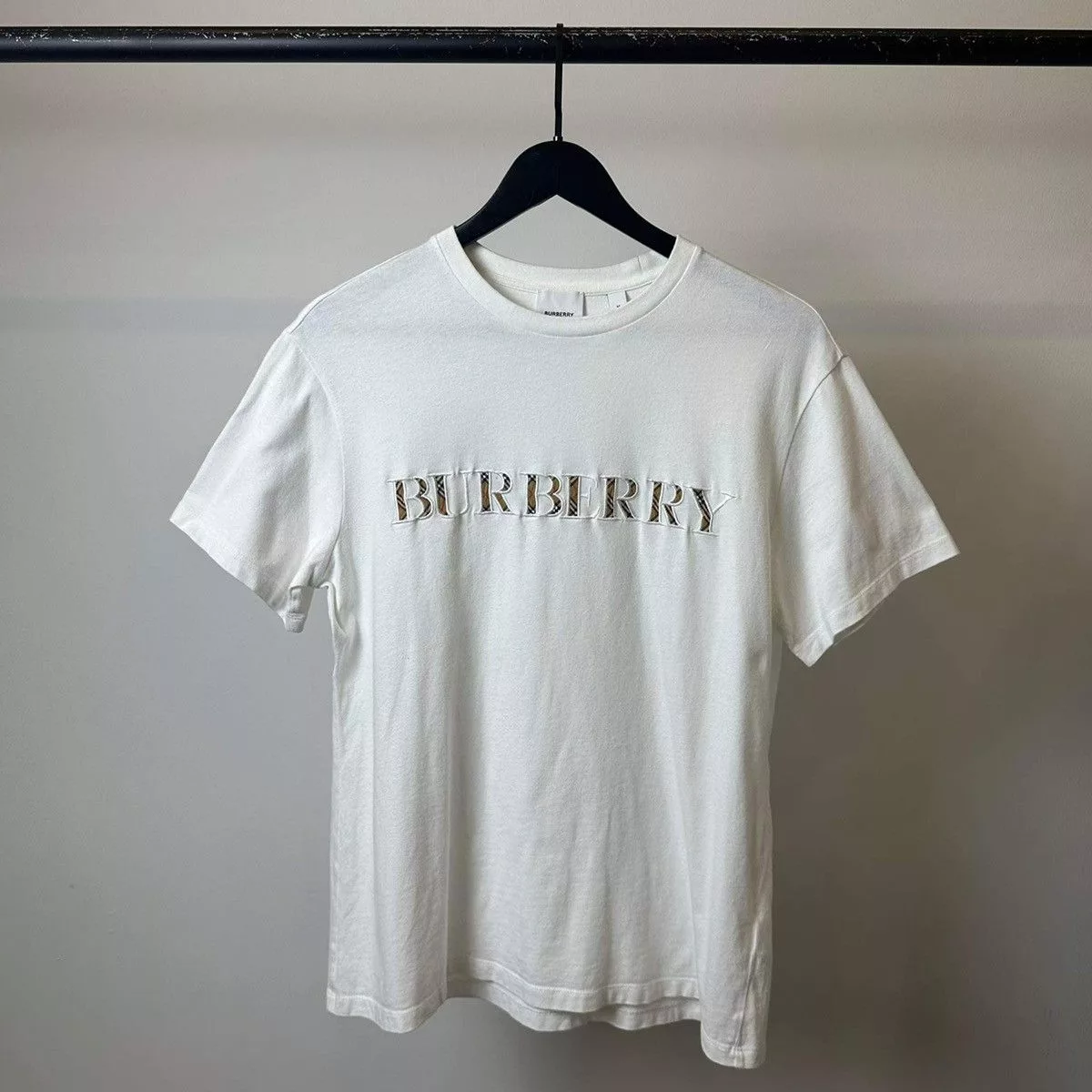 Burberry Short Sleeve T Shirts BURBERRY “NOVA LOGO” WHITE T SHIRT