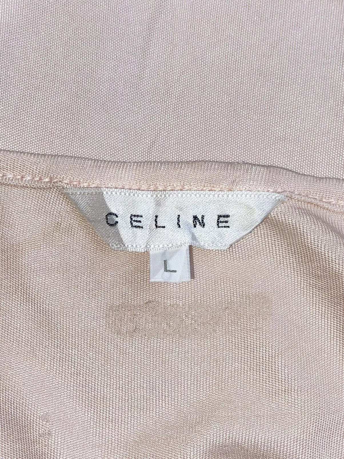 Celine Long Sleeve T Shirts CELINE Pink Long Sleeve T-shirt Streetwear