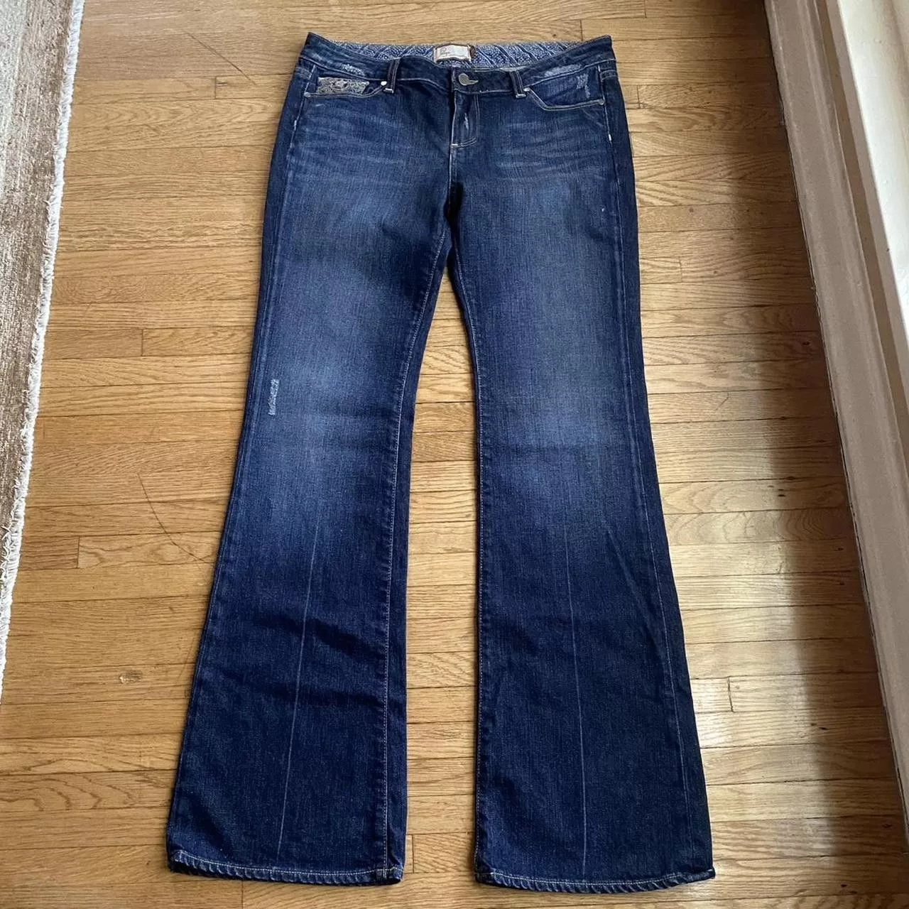 Paige Pants Paige Bellbottom Jeans Blue