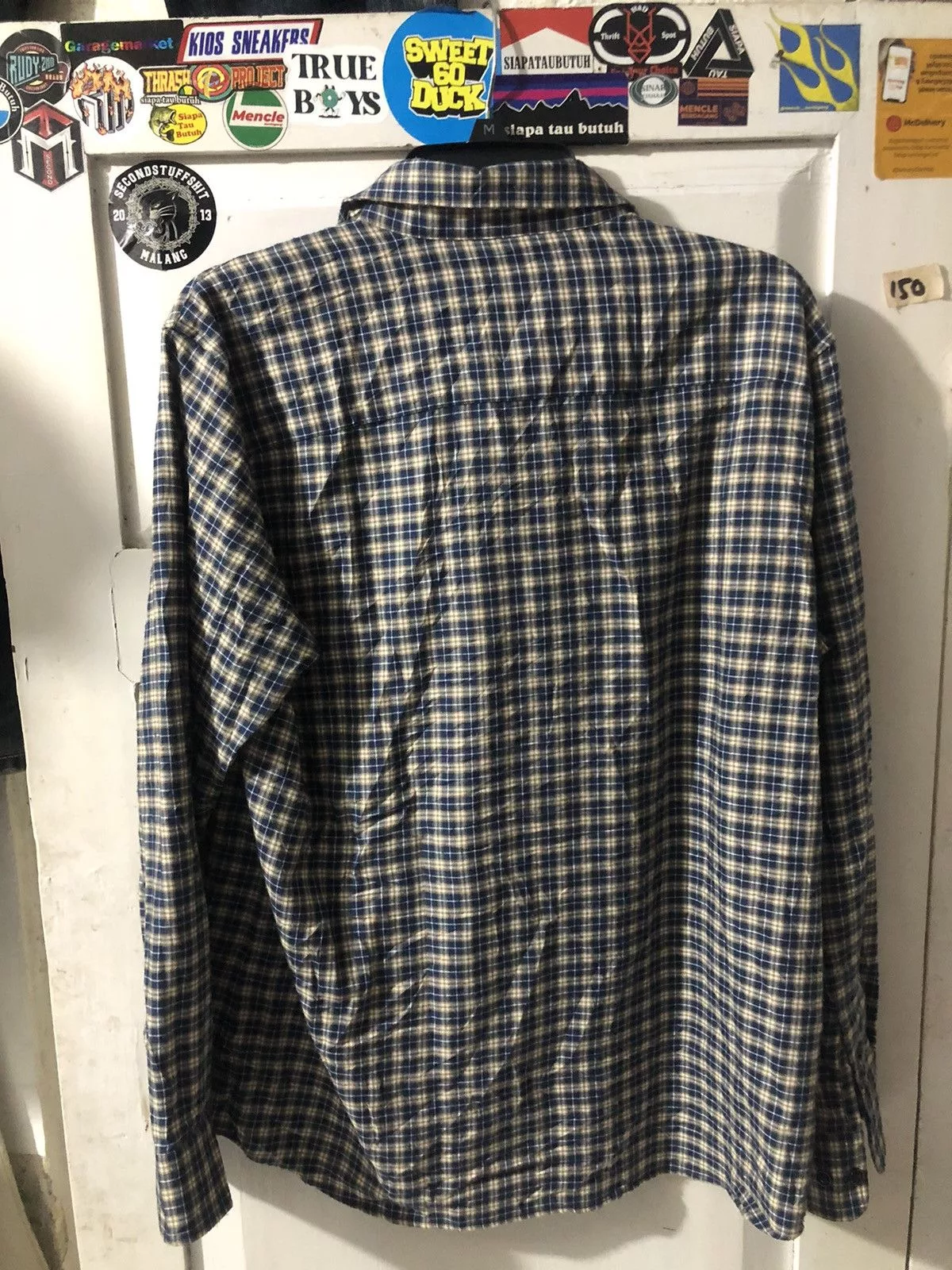 Flannel Shirts Button Ups FLANNEL x INDIAN BLUE/YELLOW/WHITE Multi