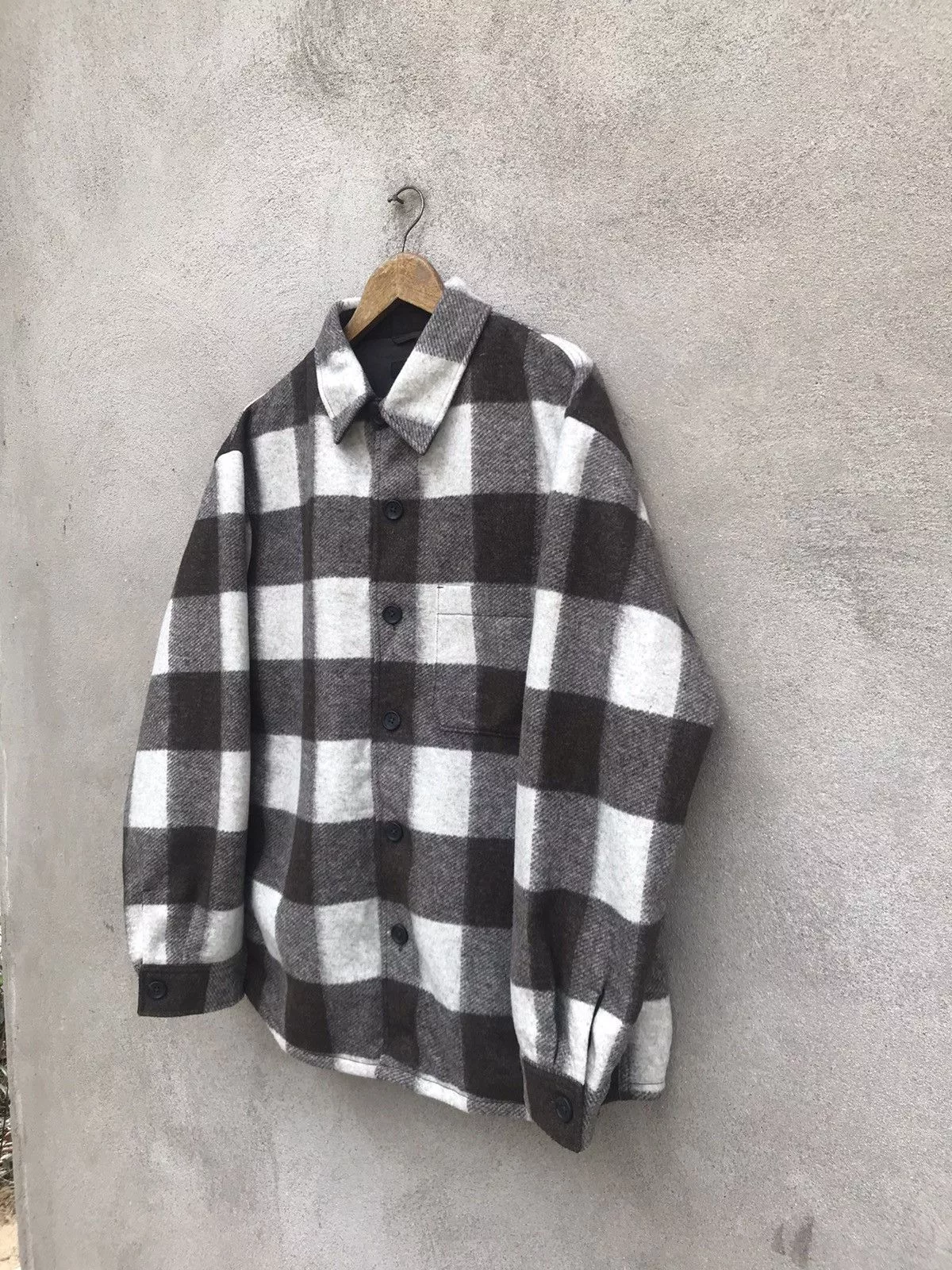 Uniqlo Light Jackets RARE UNIQLO WORKER WOOL BUTTON UP JACKET Multi Workwear