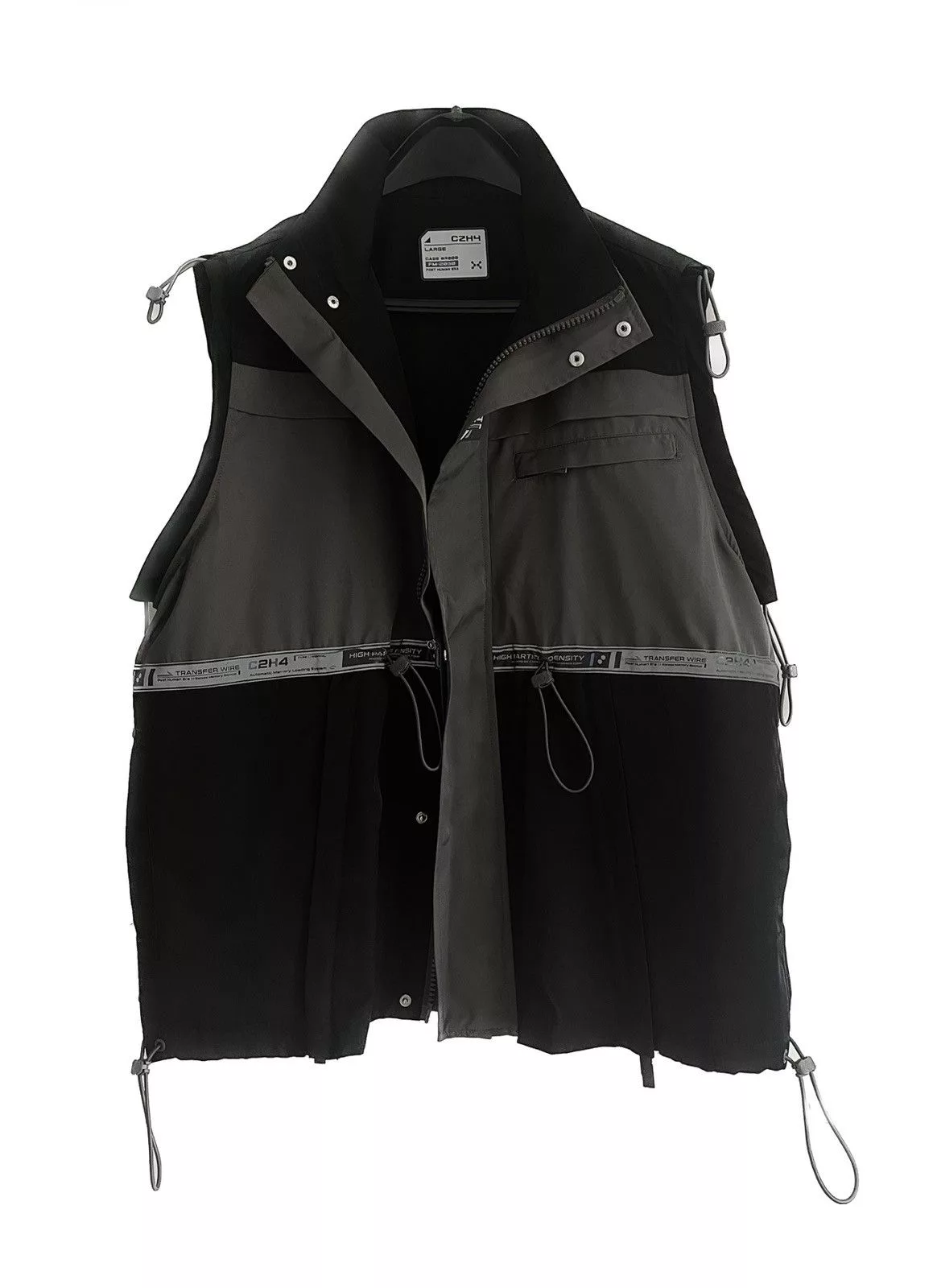 C2H4 Vests C2H4 3M Bandwidth Color Blocked Cords Vest Black
