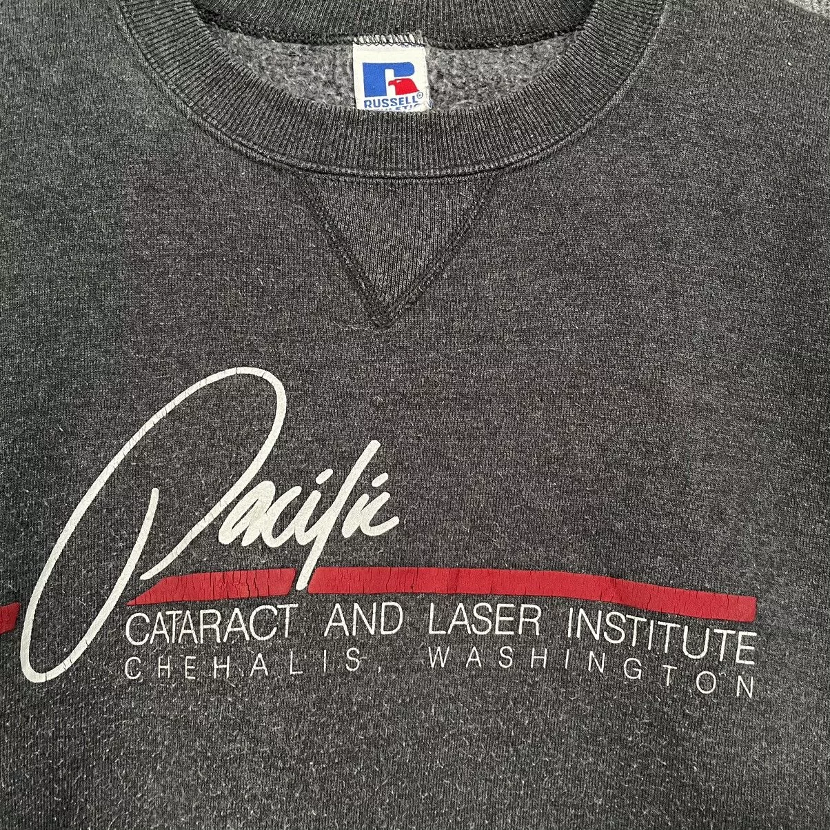 Russell Athletic Sweatshirts Hoodies Russell Athletic × Vintage Vintage 90s Pacific Cataract And Laser Institute Crewneck Gray