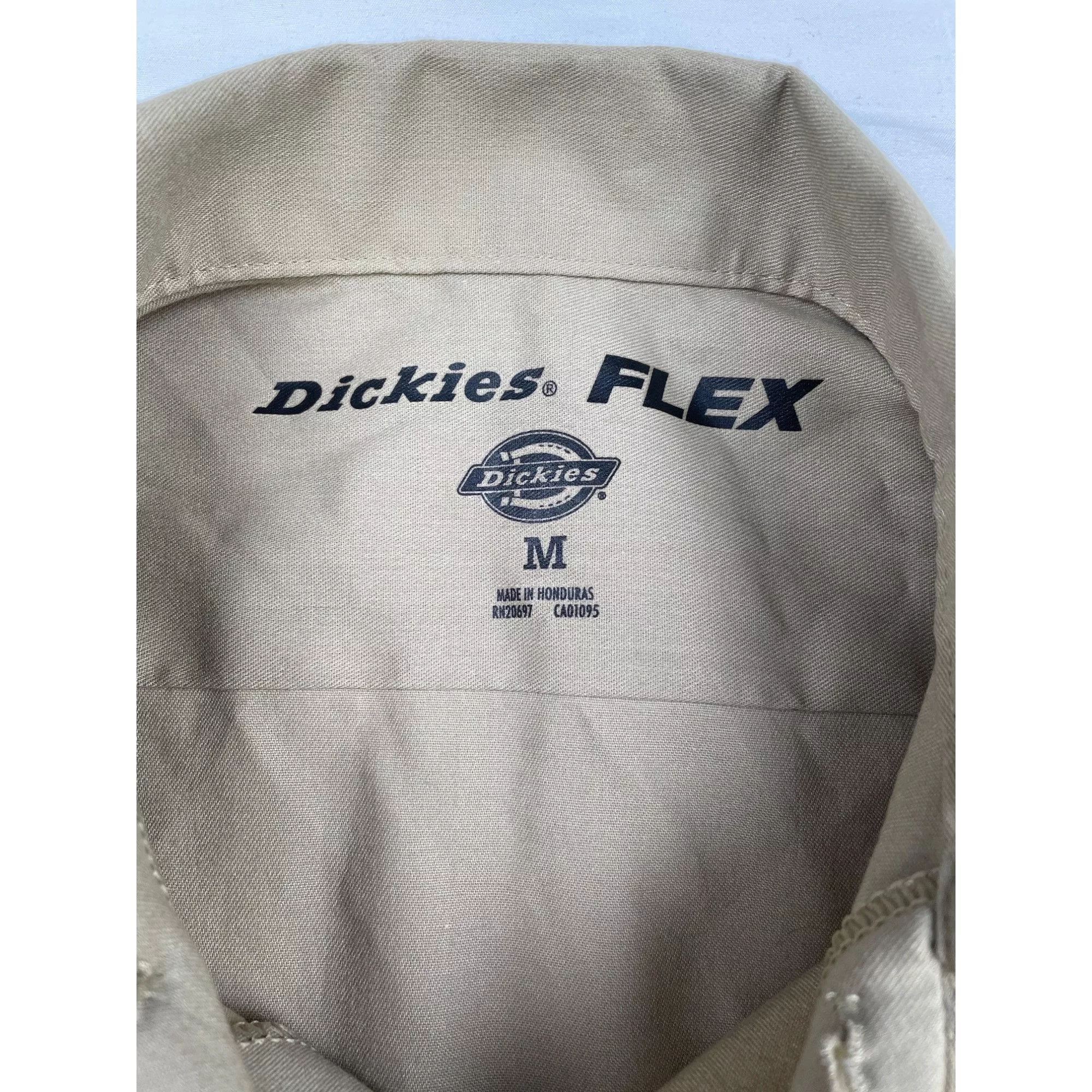 Dickies Shirts Button Ups Dickies Flex Men's Khaki Button up Short Sleeve Work Shirt S Brown