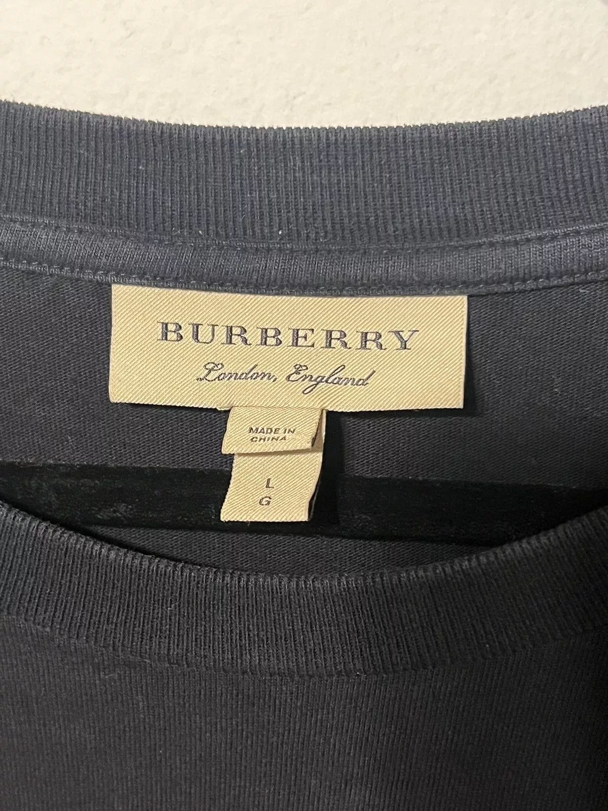 Burberry Short Sleeve T Shirts Burberry split tee Blue