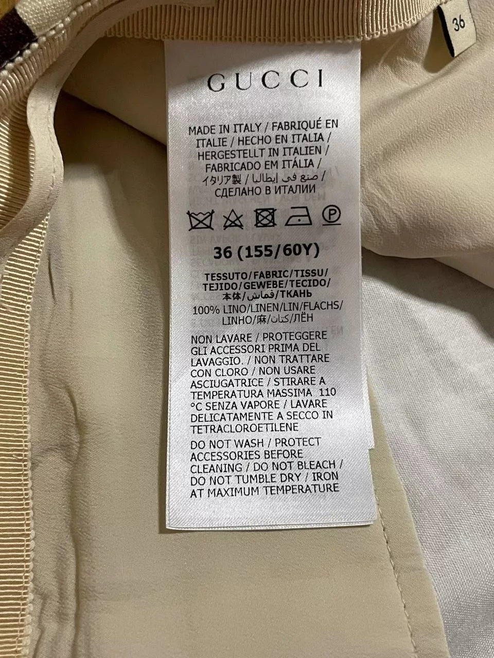 Gucci Pants Gucci INTERLOCKING G PRINT LINEN TROUSERS Multi