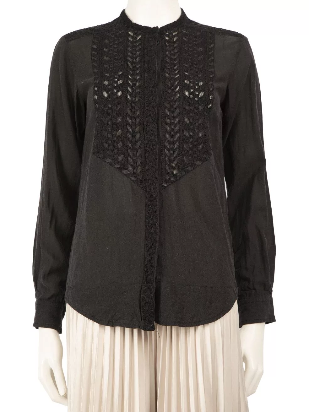Isabel Marant Blouses Isabel Marant Étolie Black Lace Panel Blouse