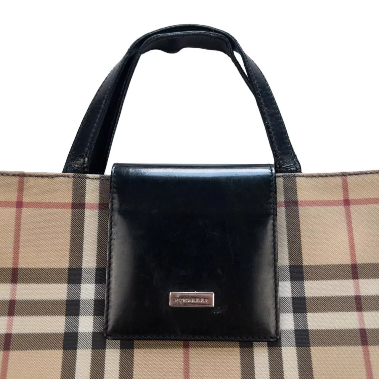 Burberry Handle Bags Vintage Burberry Nova Check Handbag Brown
