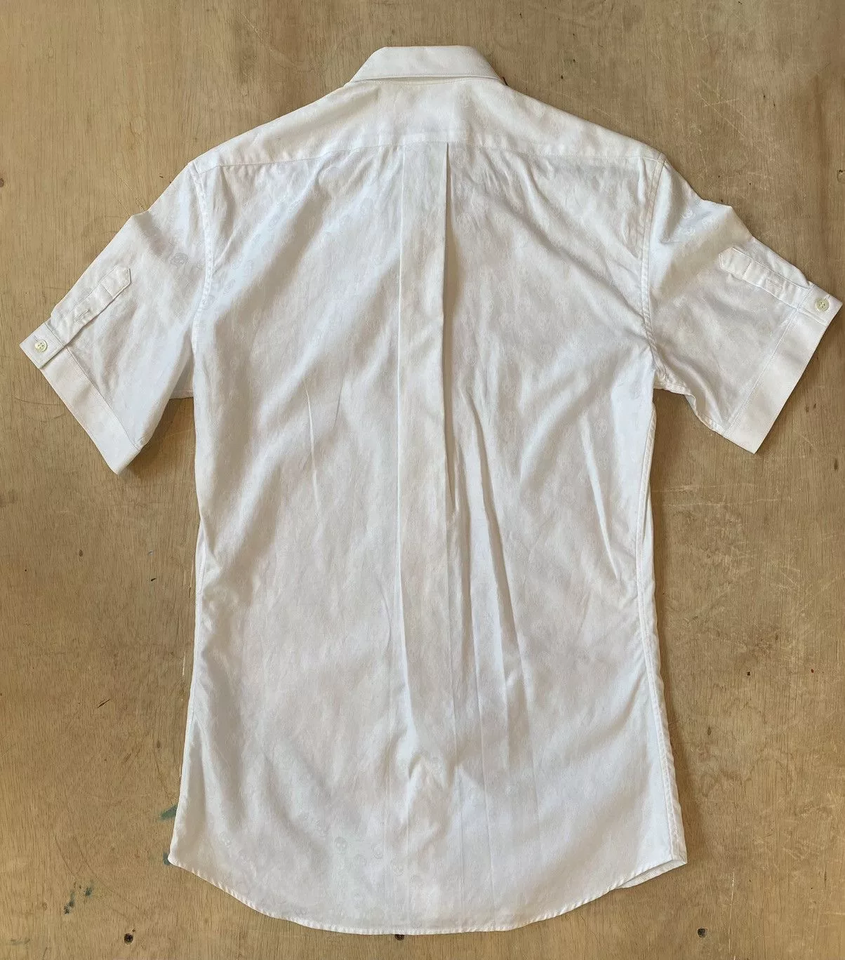 Alexander McQueen Shirts Button Ups Alexander McQueen Subtle SkullShort Sleeve Shirt White