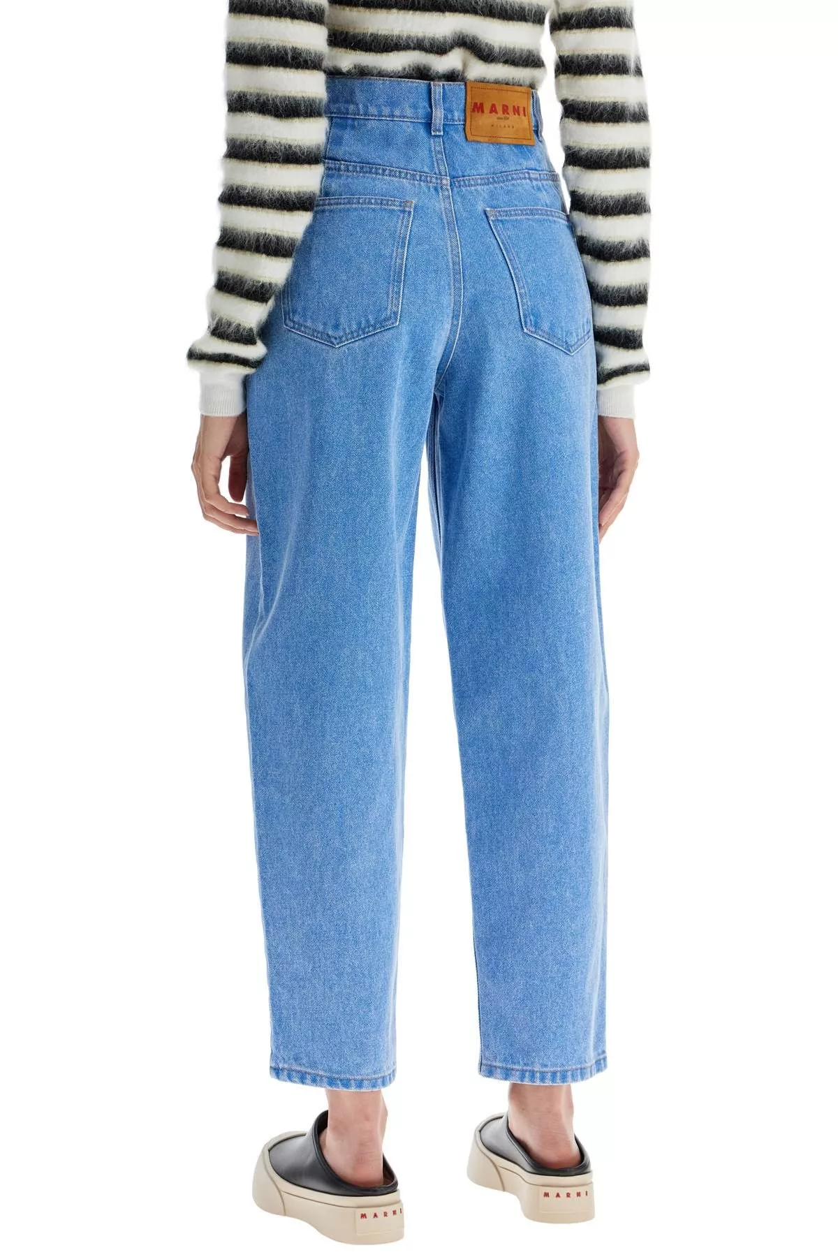 Marni Jeans MARNI Organic Denim Cropped Jeans In Multi